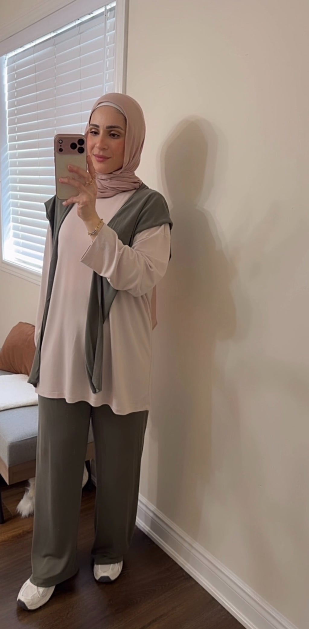 The Soft Touch Layered Loungewear Set - Olive Green