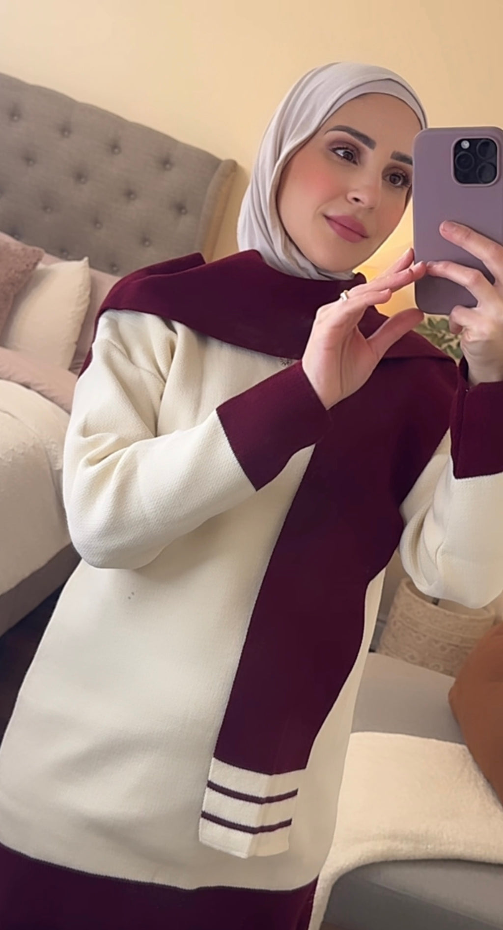 Cozy Harmony Knit Set - Burgundy Edition image 4