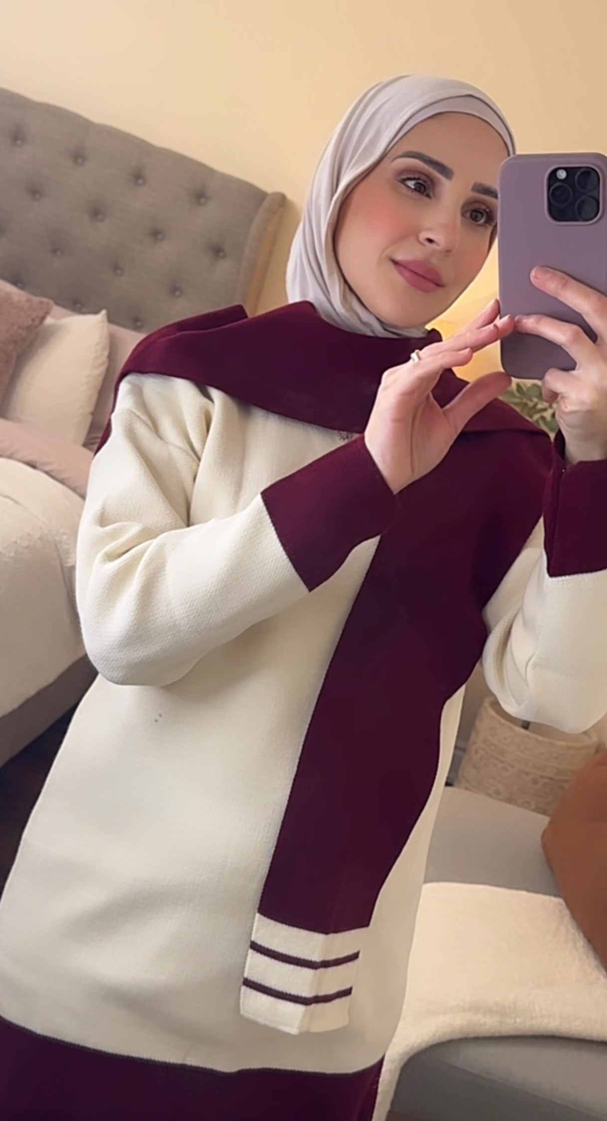 Cozy Harmony Knit Set - Burgundy Edition image 4