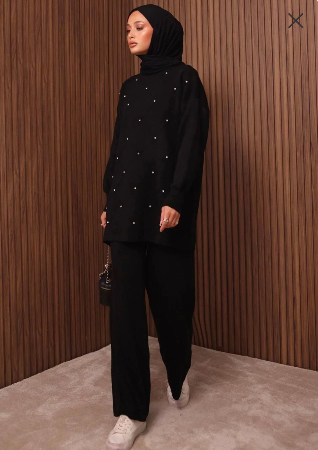 Diamond Knitted Triko Set - Black 🖤 image 4