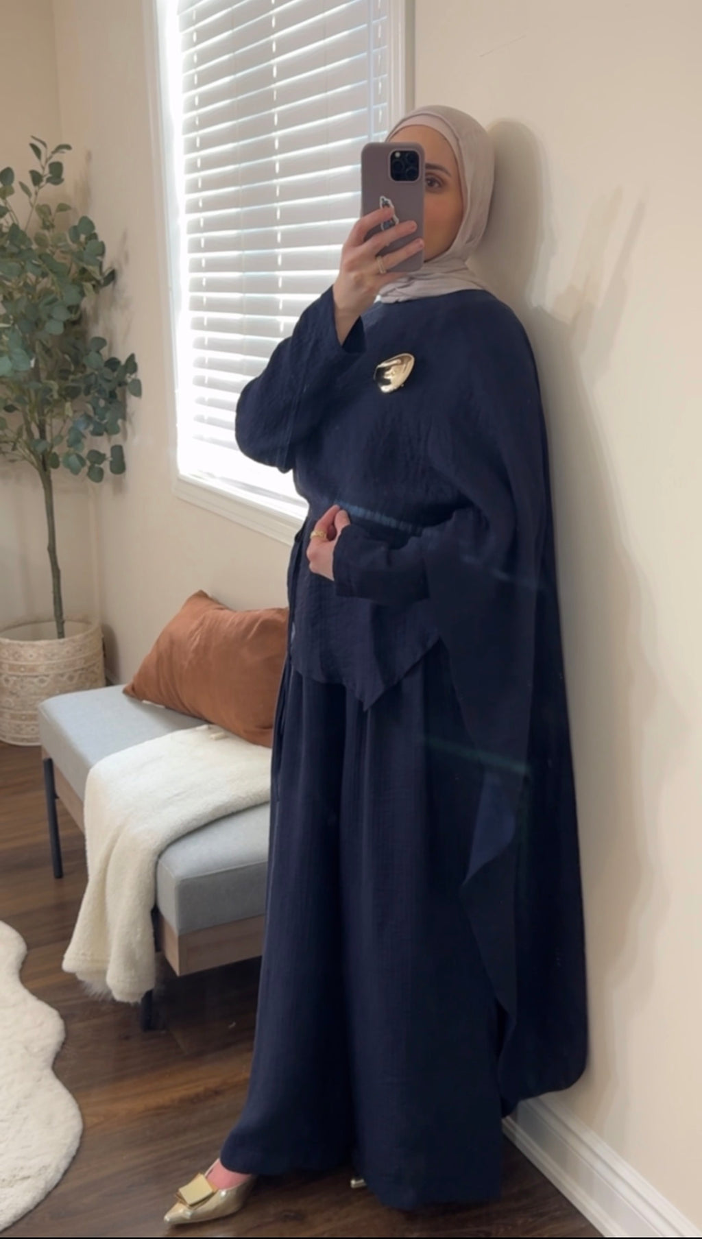 Midnight Serenity Cape Set