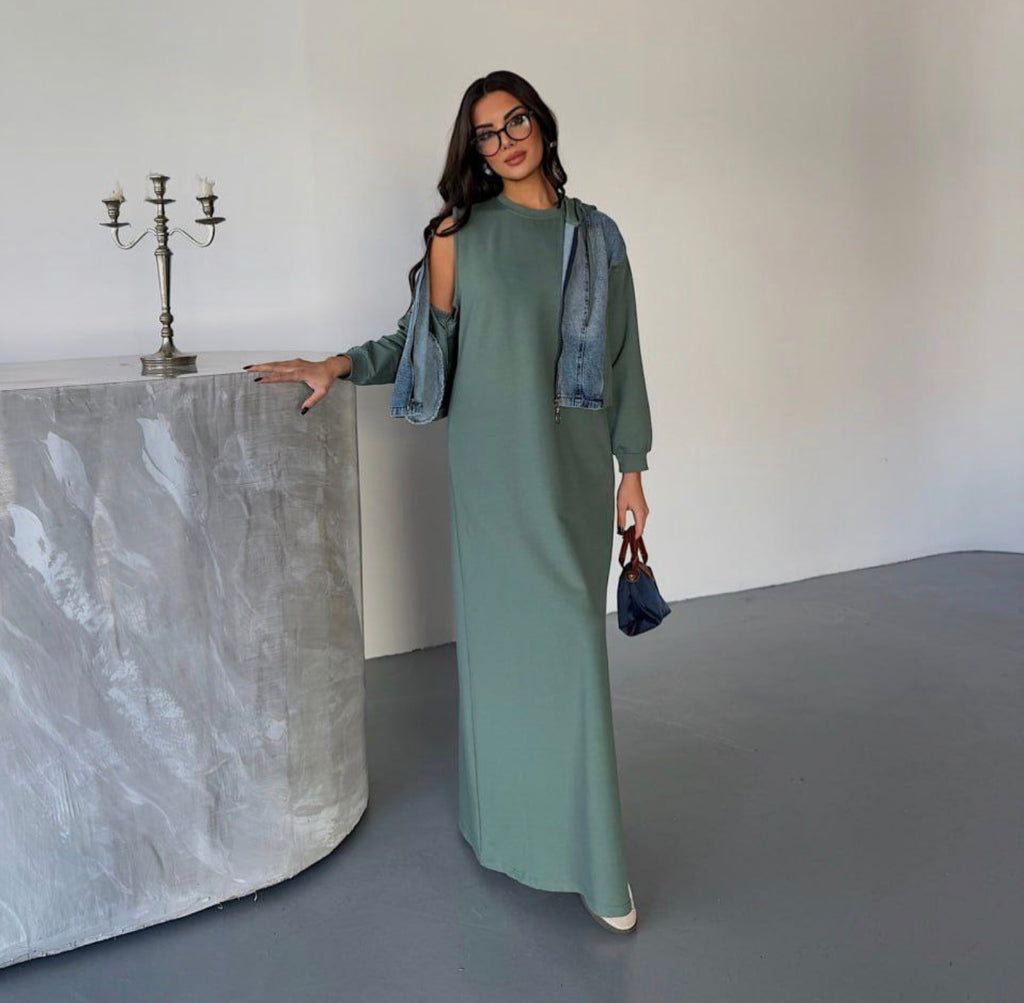 100% Cotton Summer Dress – Effortless Comfort & Style - Green image 2