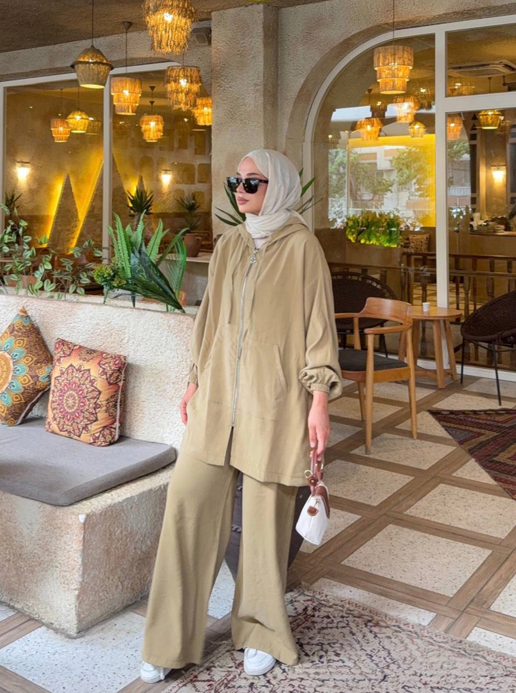 Casual Comfort Wide-Leg Set - Light Musturd