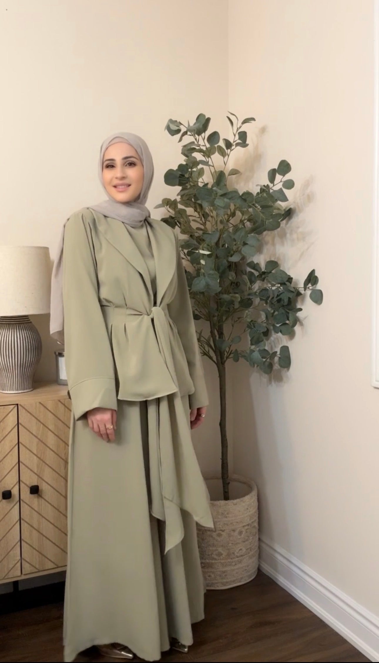 Safiya Tailored 3-Piece Set - Sage Green