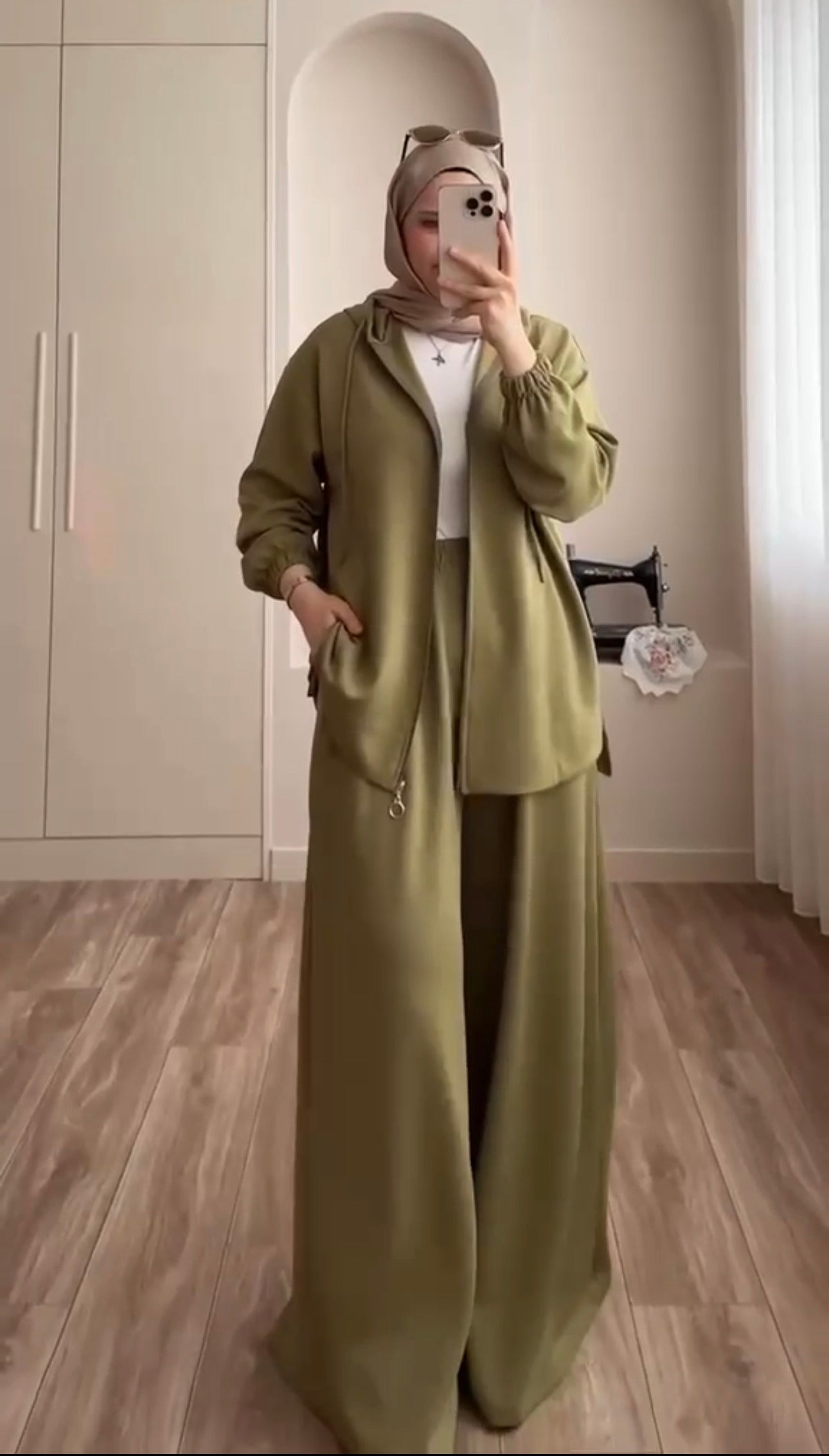 Basic Olive Green Hooded Co-Ord Set