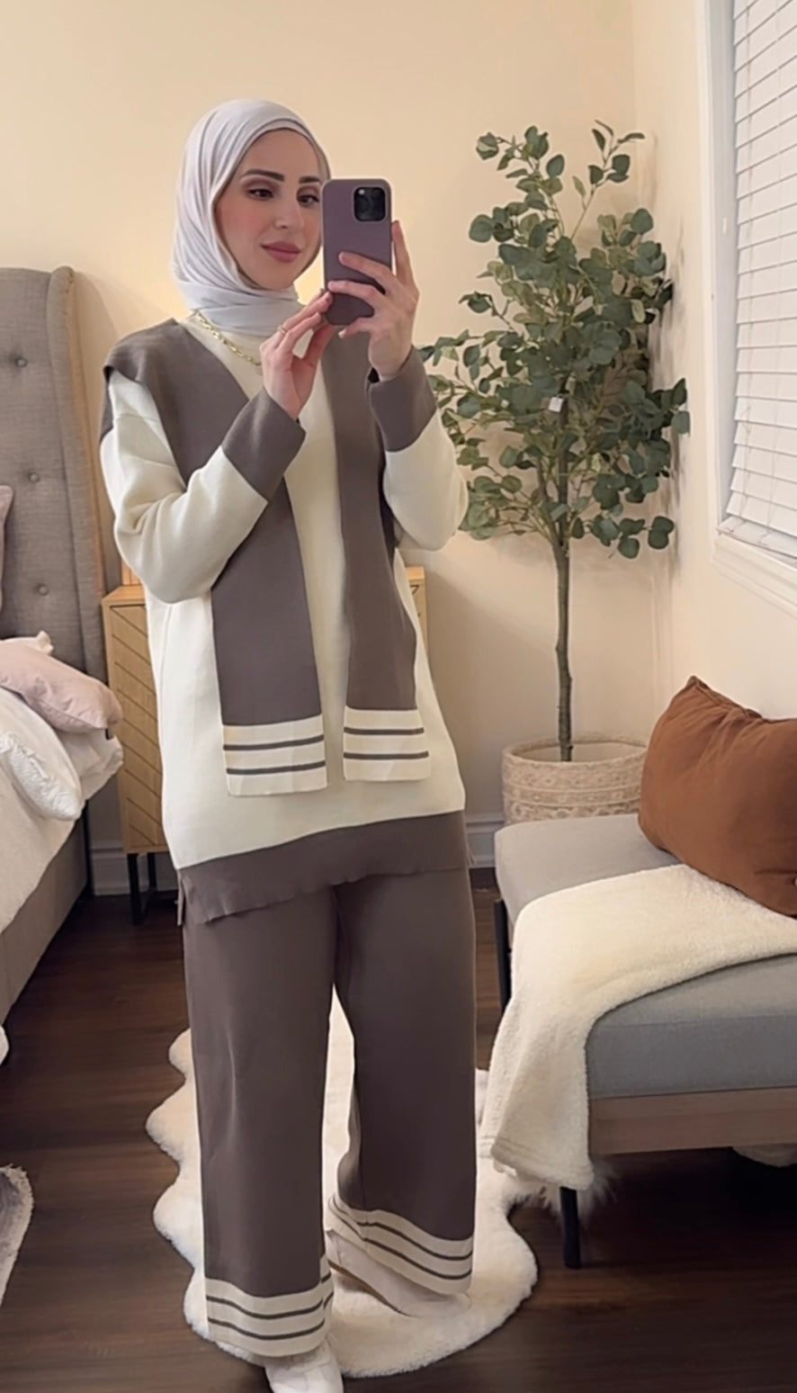 Cozy Harmony Knit Set - Taupe  image 1