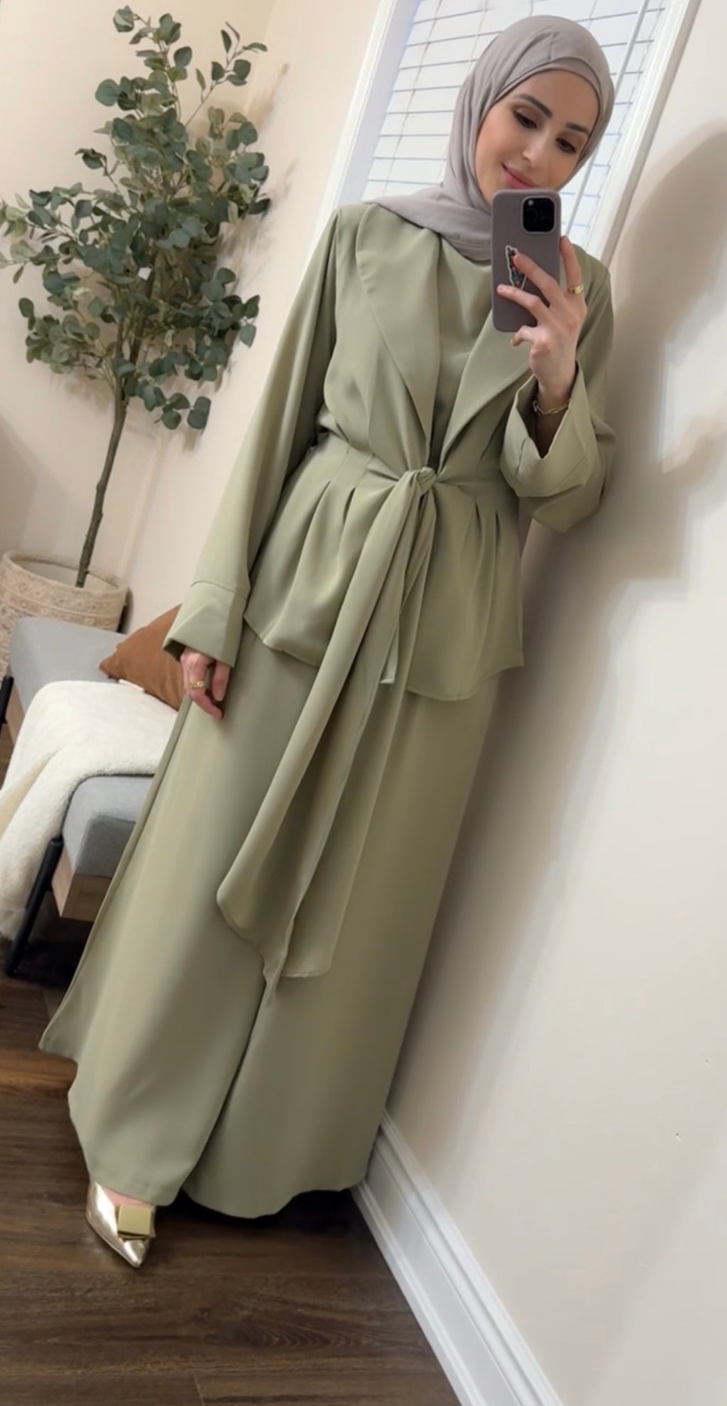 Safiya Tailored 3-Piece Set - Sage Green
