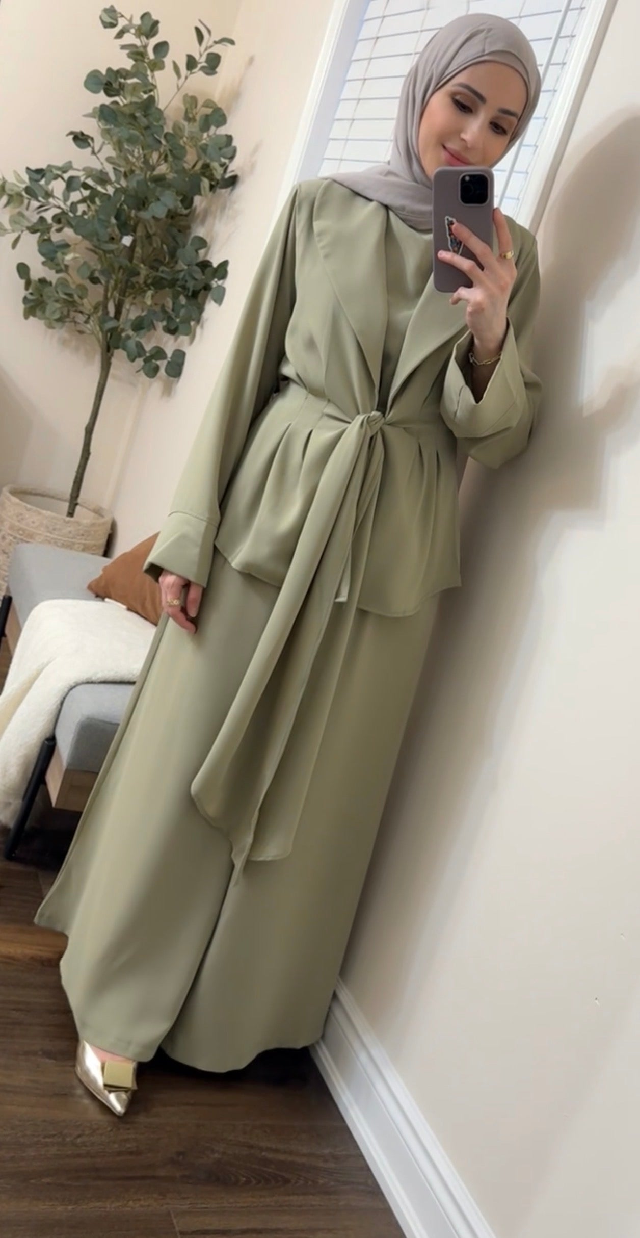 Safiya Tailored 3-Piece Set - Sage Green