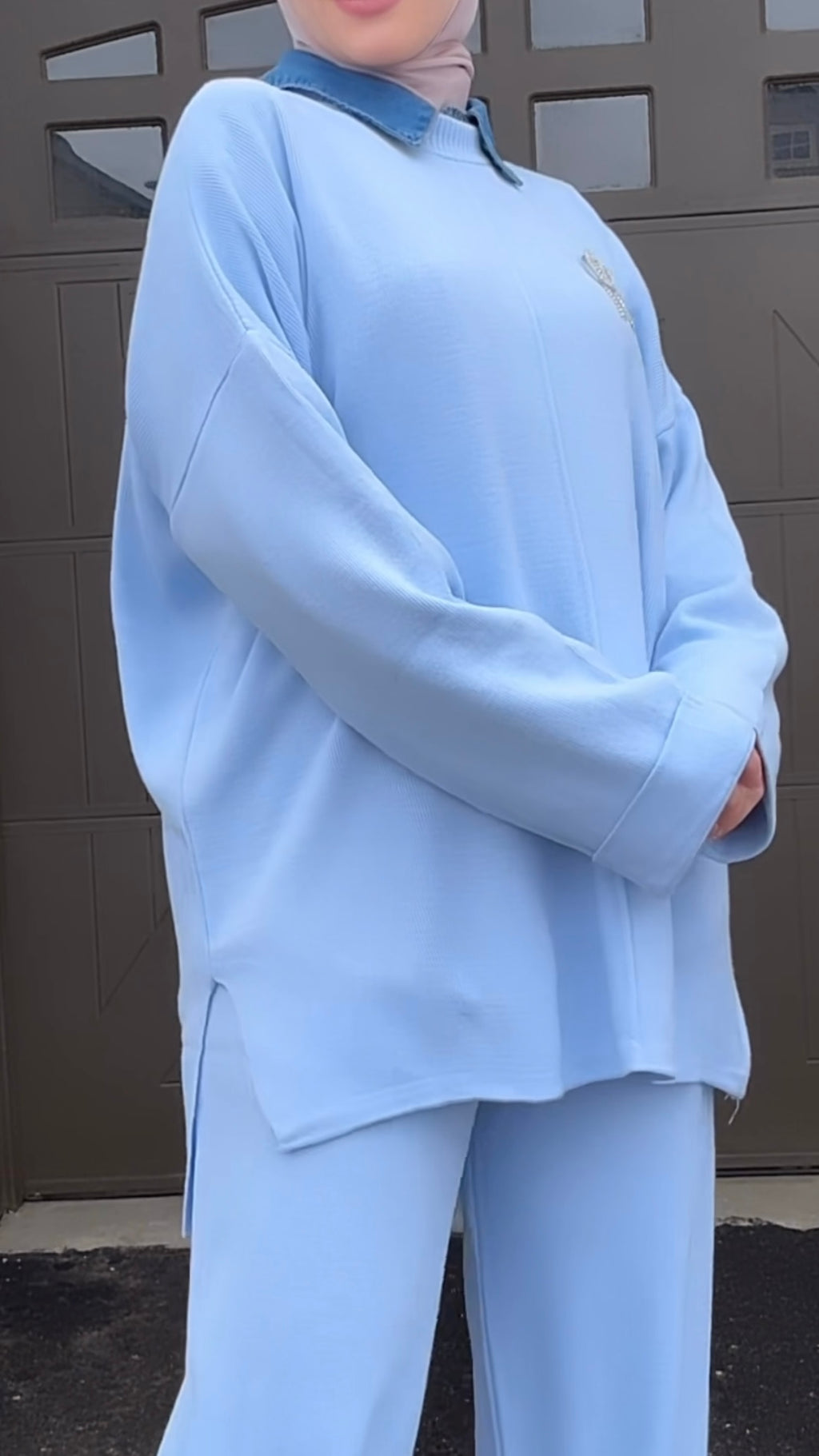 Two-Piece Soft Knit Set – Sky Blue image 7