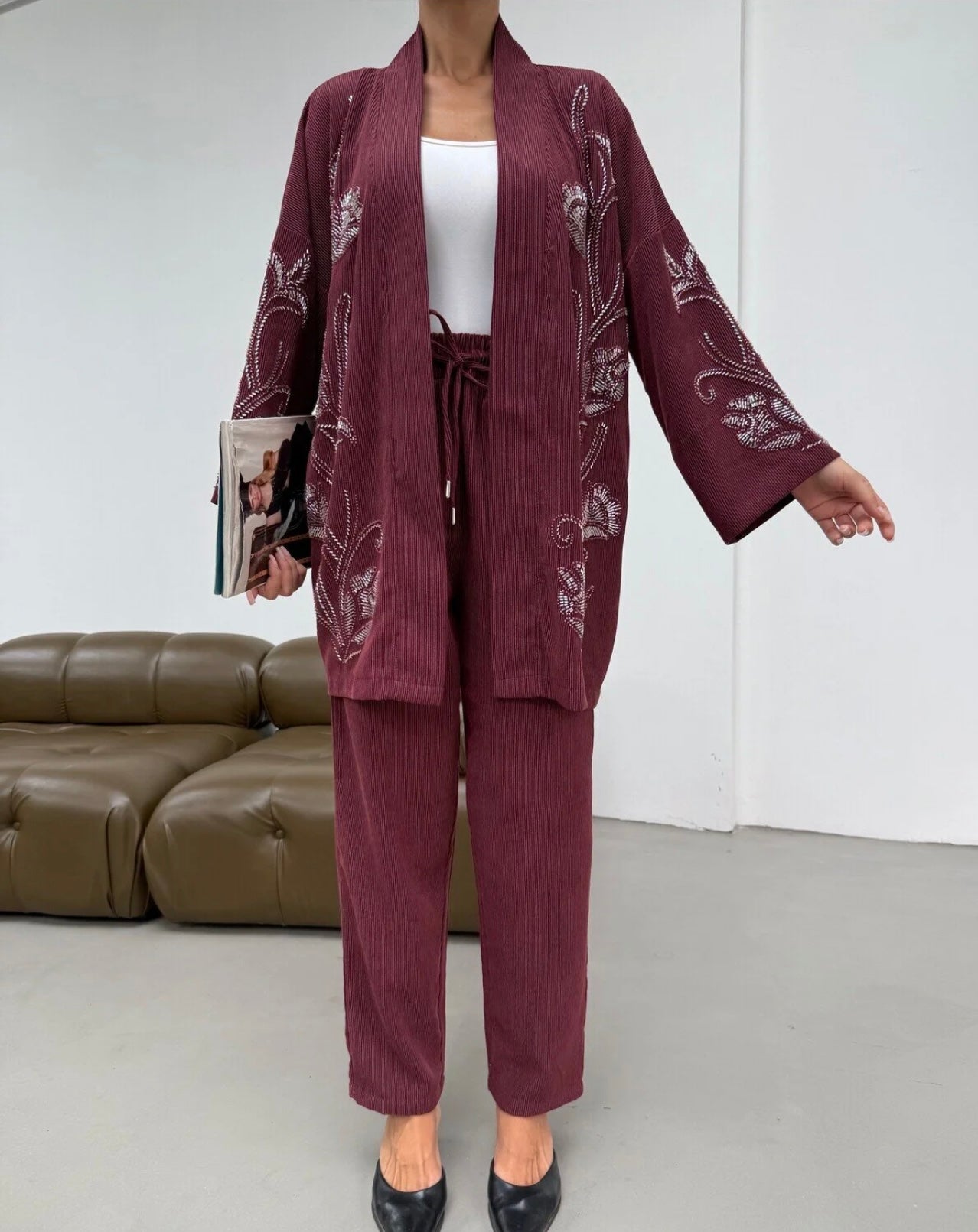 Burgundy Grace Embellished Set image 7