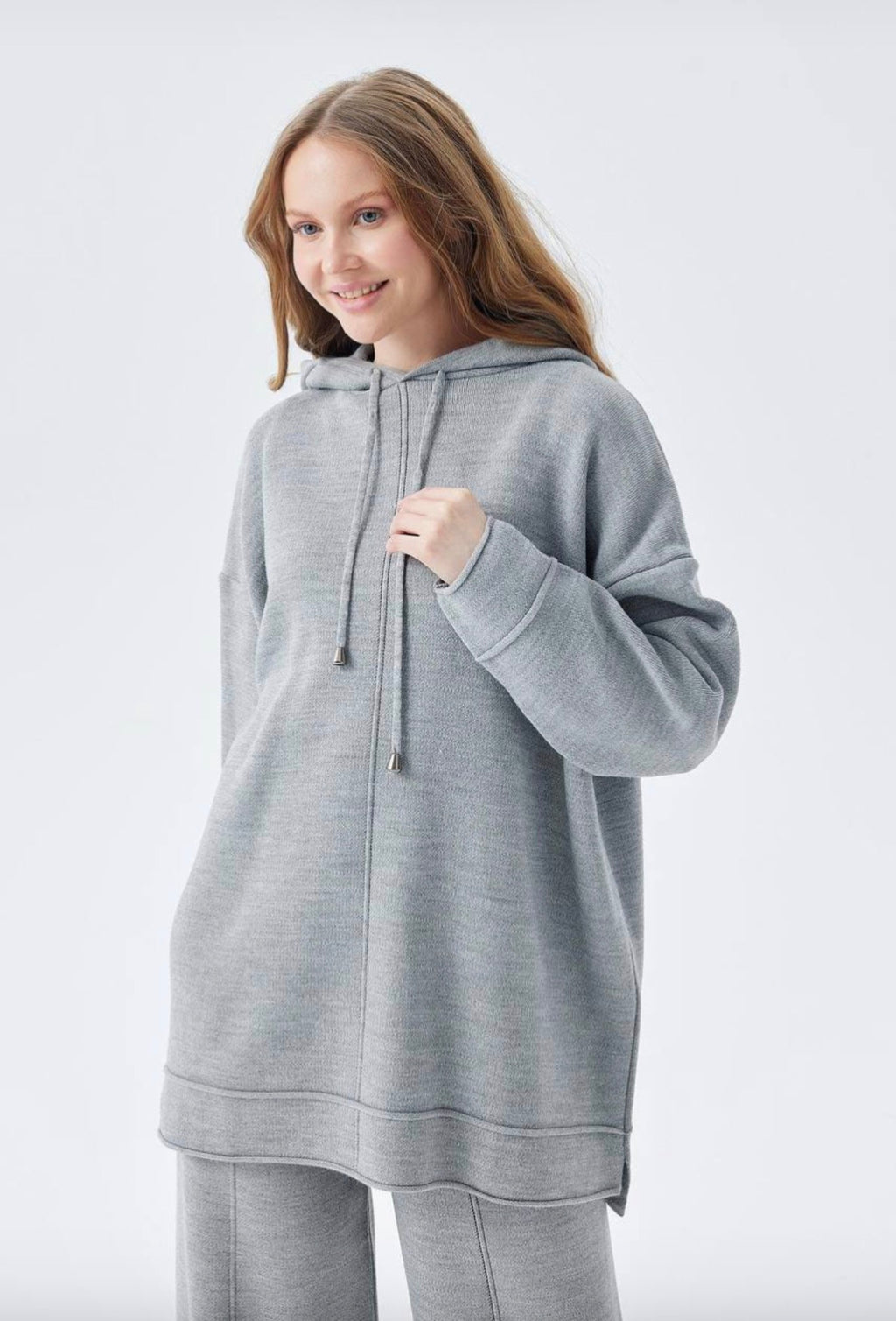 🩶 Grey Cloud Knit Set