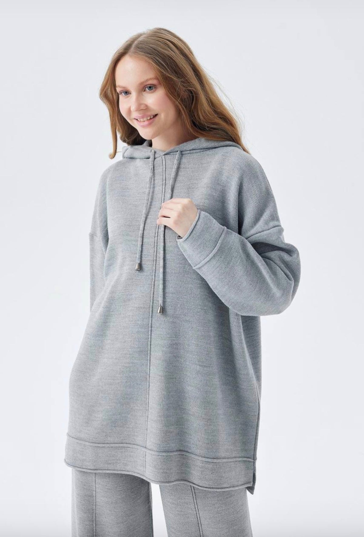 🩶 Grey Cloud Knit Set