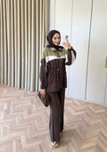 Color-Block Sport Set - Brown