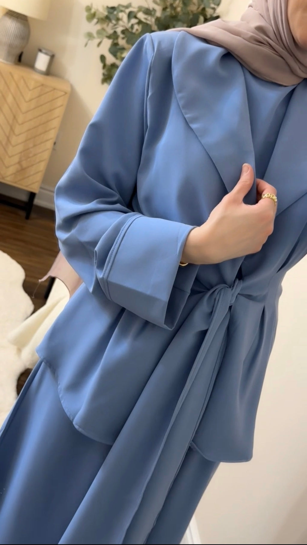 Safiya Tailored 3-Piece Set - Dusty Blue