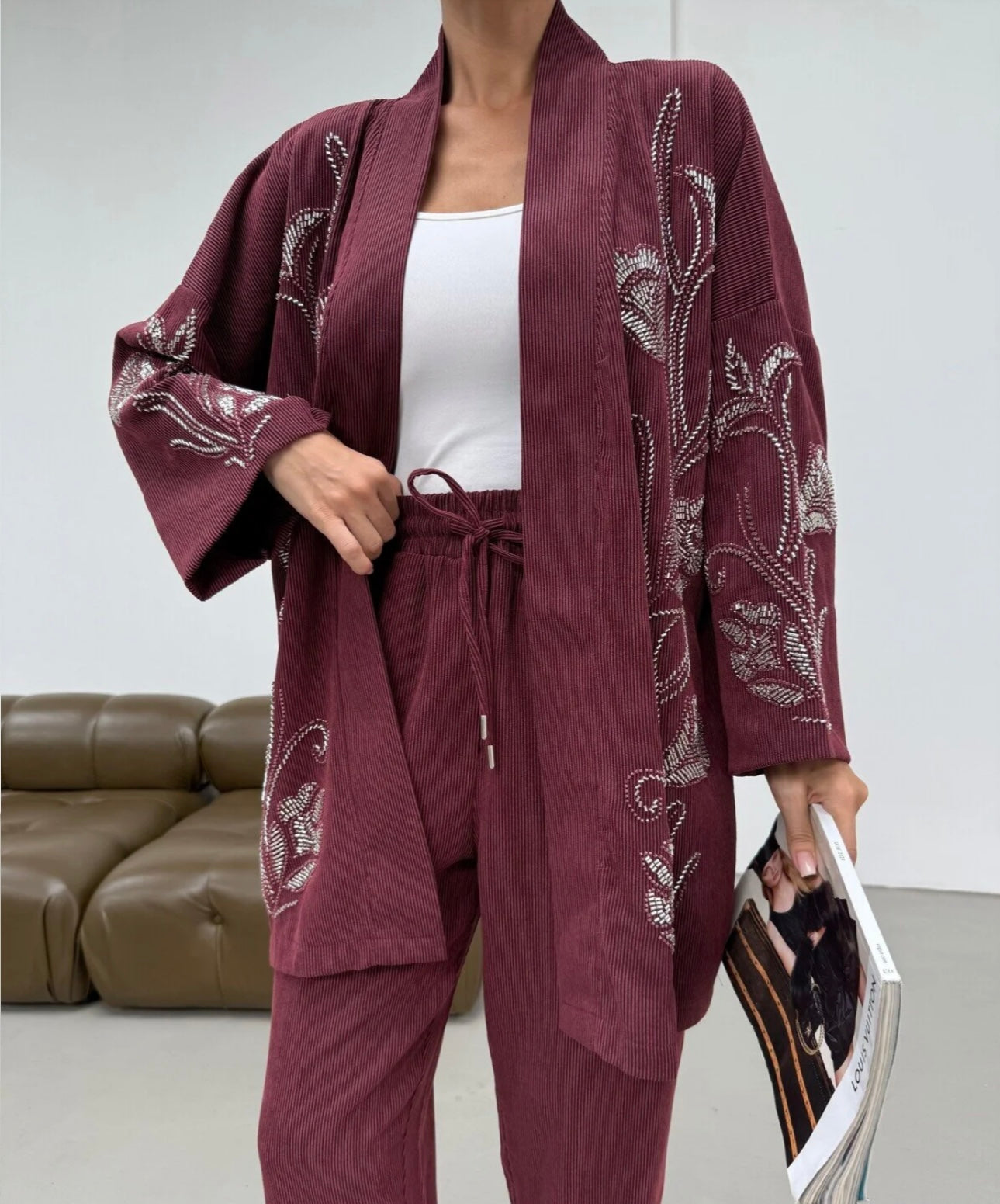 Burgundy Grace Embellished Set image 8