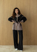 Black & Taupe Modal Athleisure Co-Ord Set