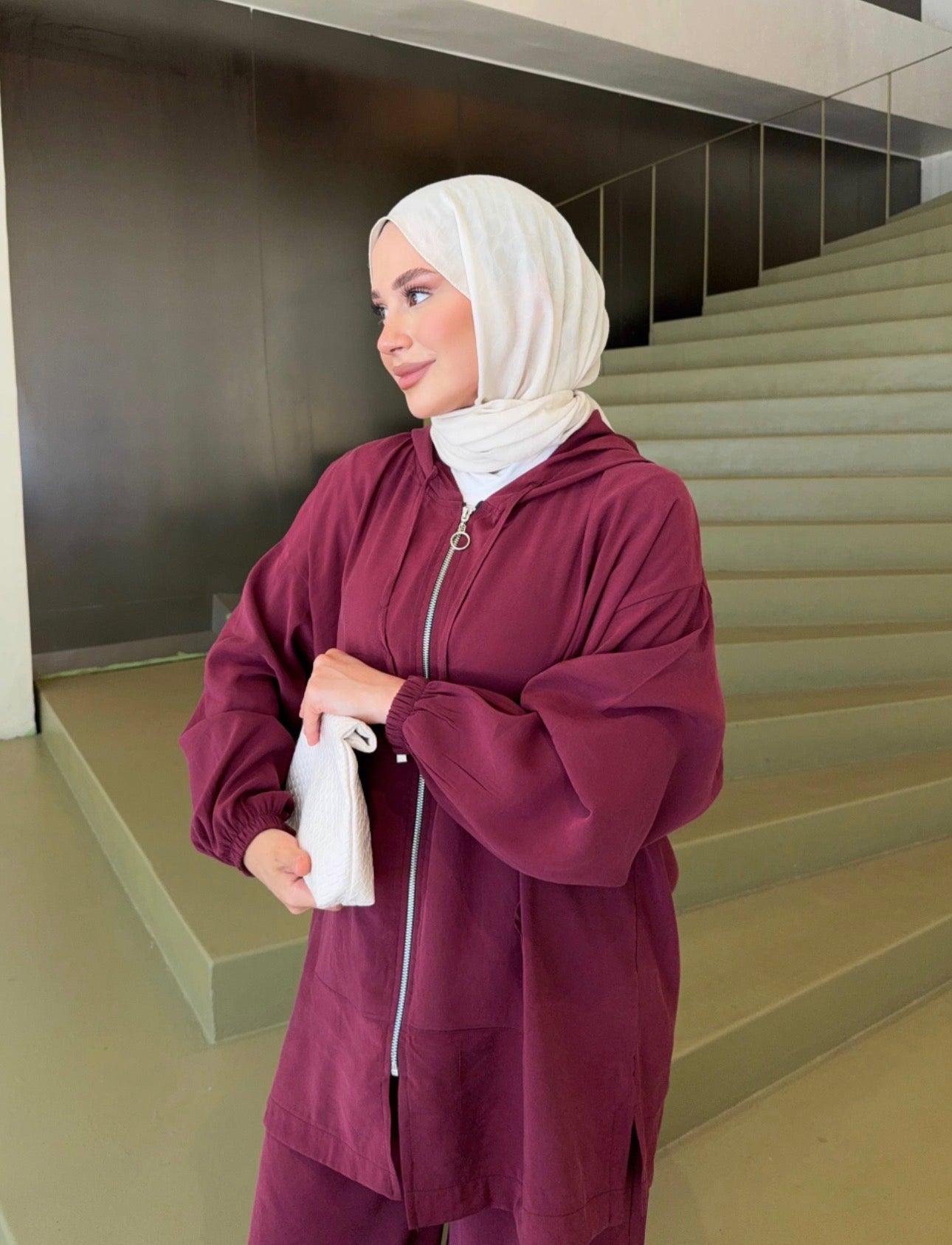 Casual Comfort Wide-Leg Set - Maroon