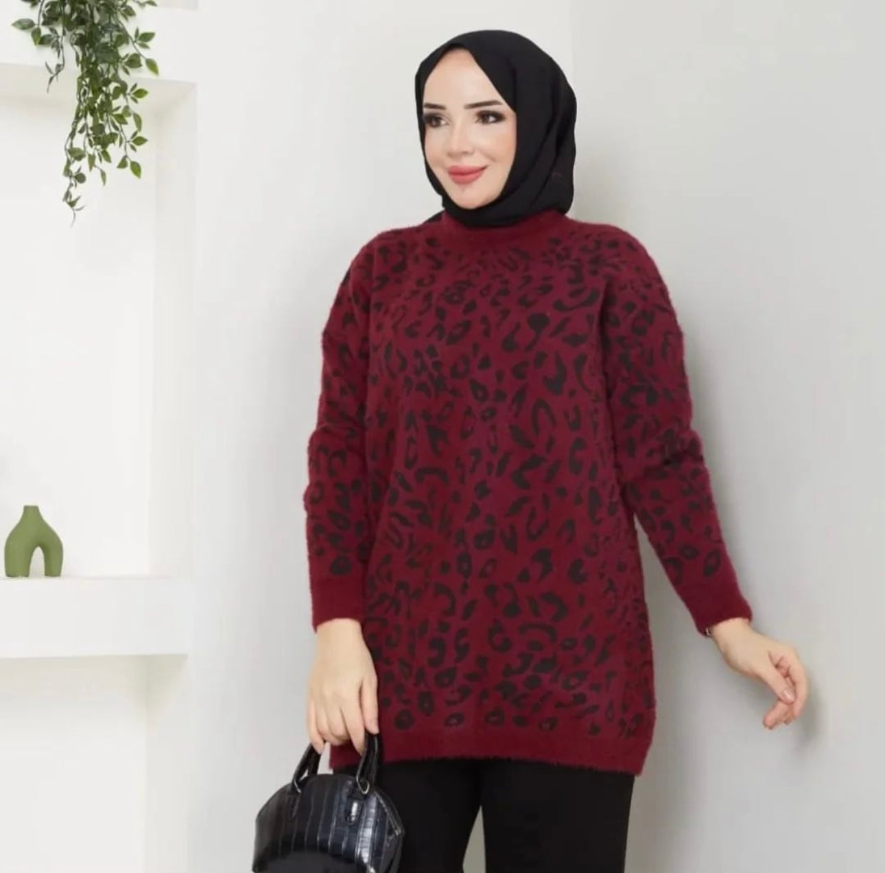 Tiger Burgandy Sweater image 3