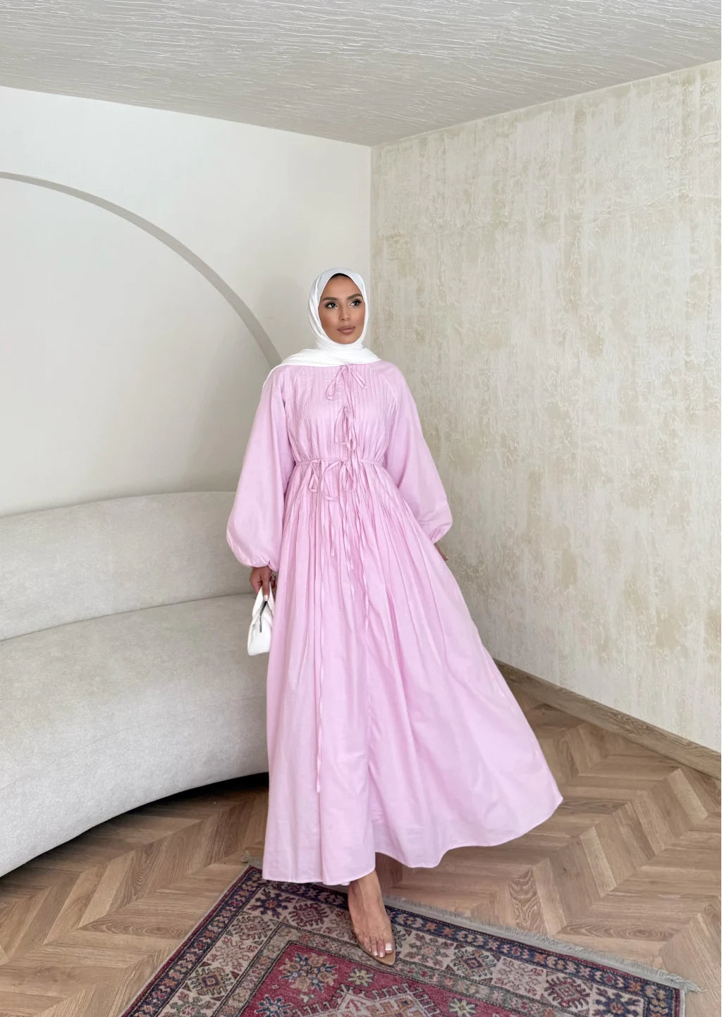 Rosé Linen Maxi Dress  image 1