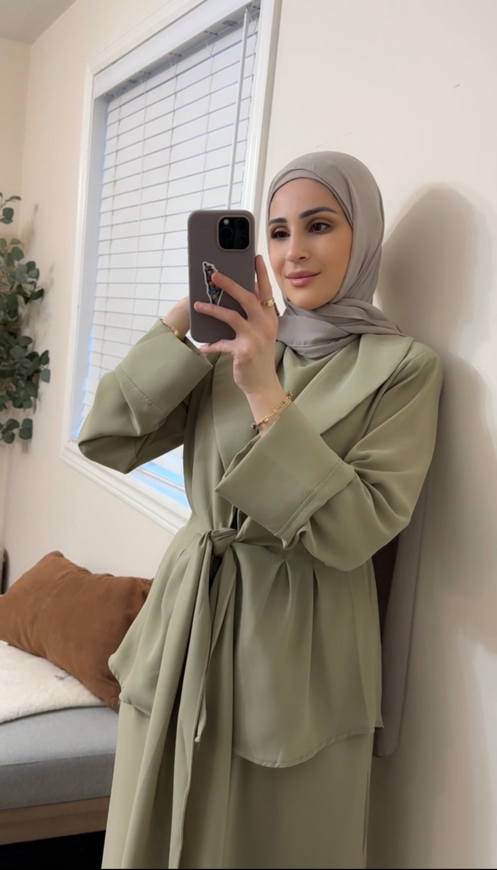 Safiya Tailored 3-Piece Set - Sage Green