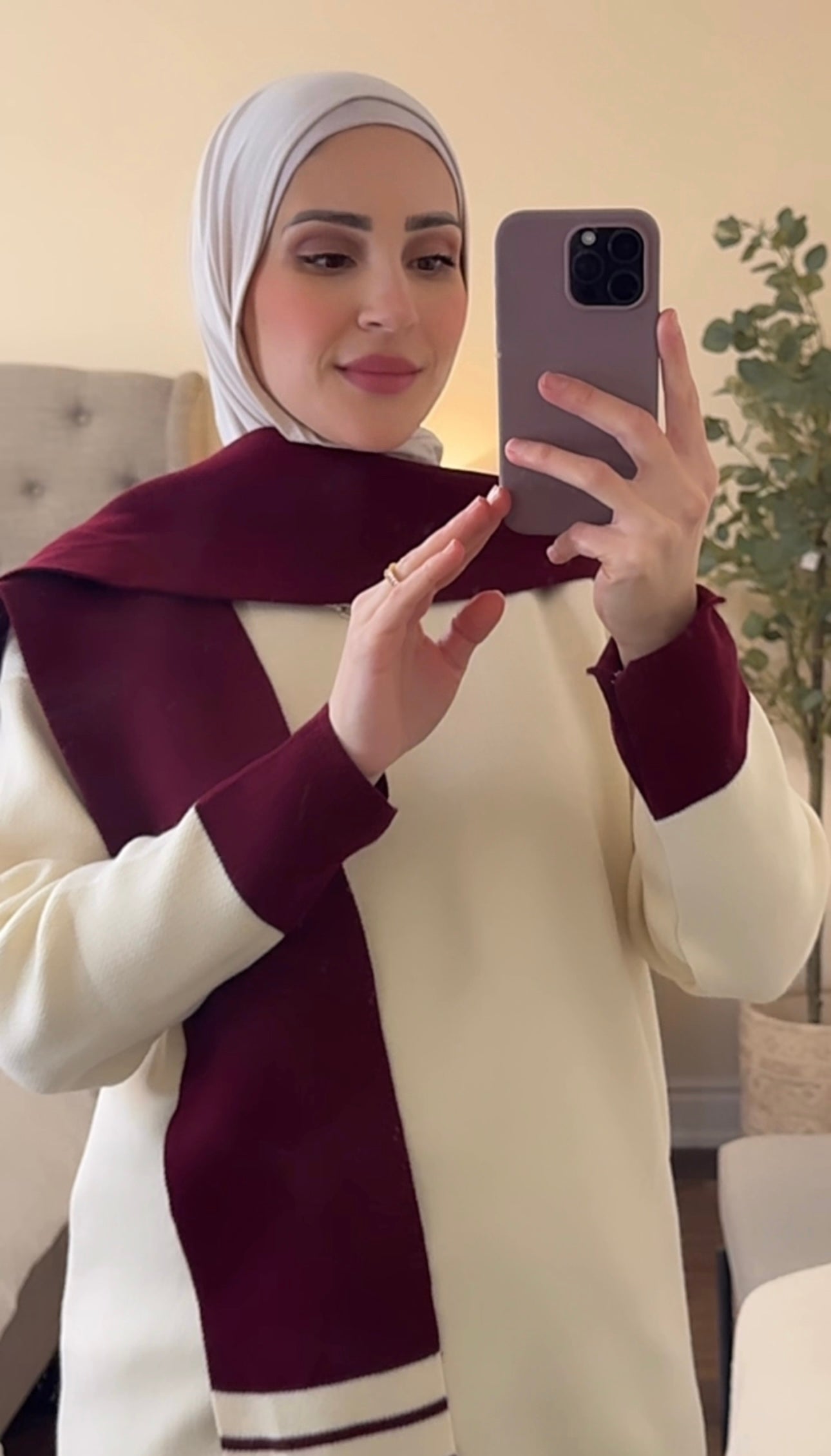 Cozy Harmony Knit Set - Burgundy Edition image 3