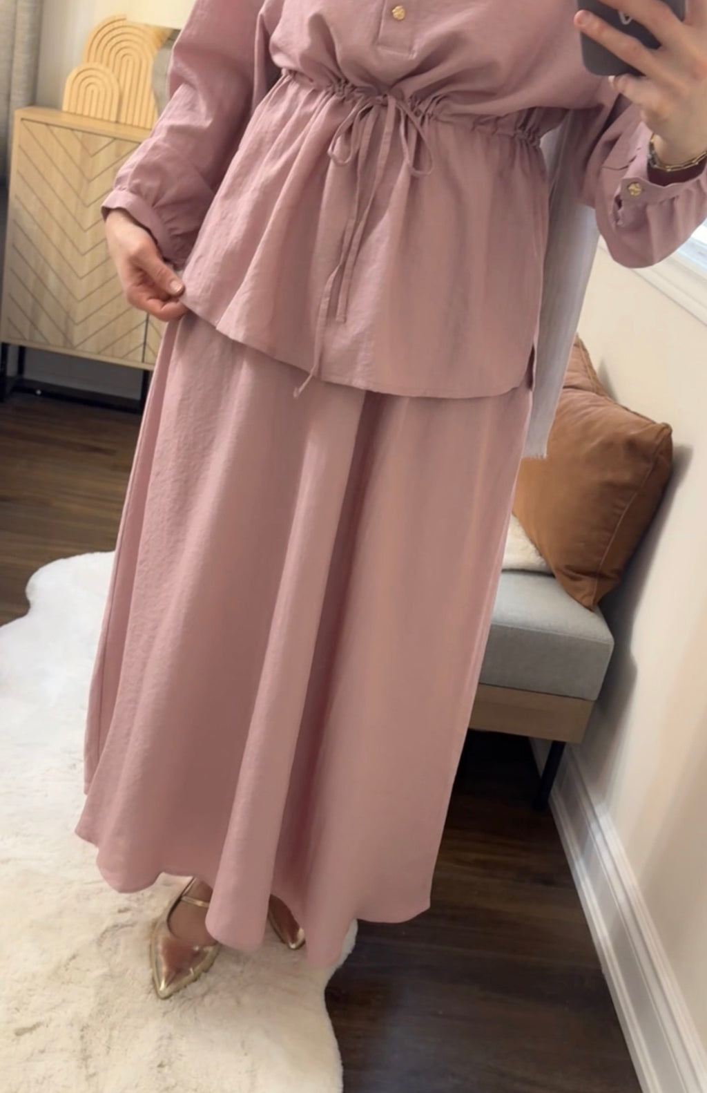 Rosé Glow Skirt Set