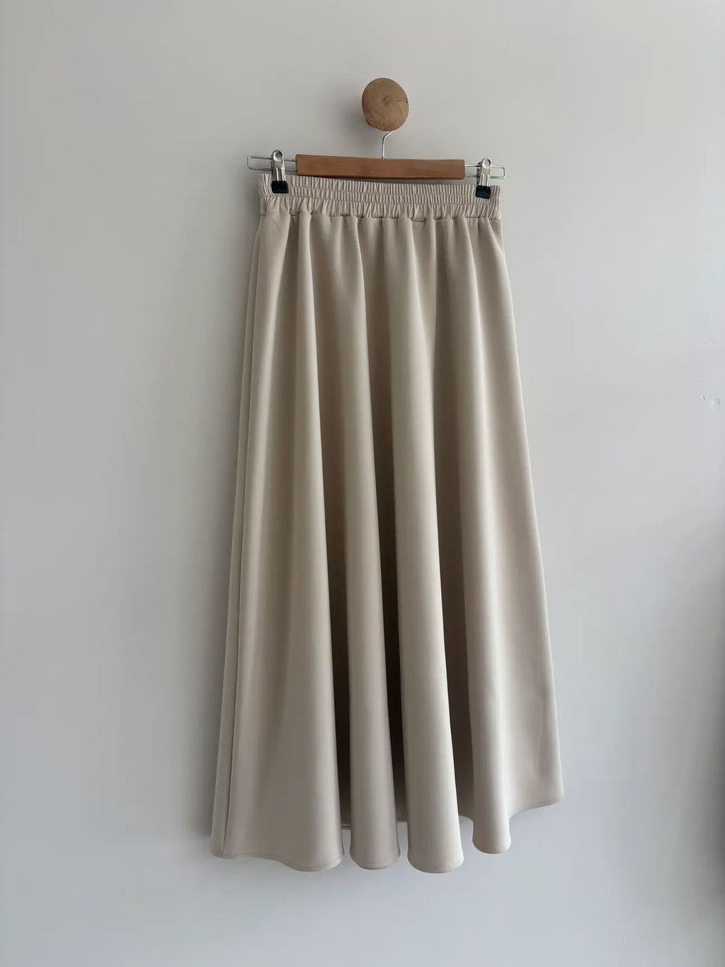 Scuba Maxi Skirt - Beige