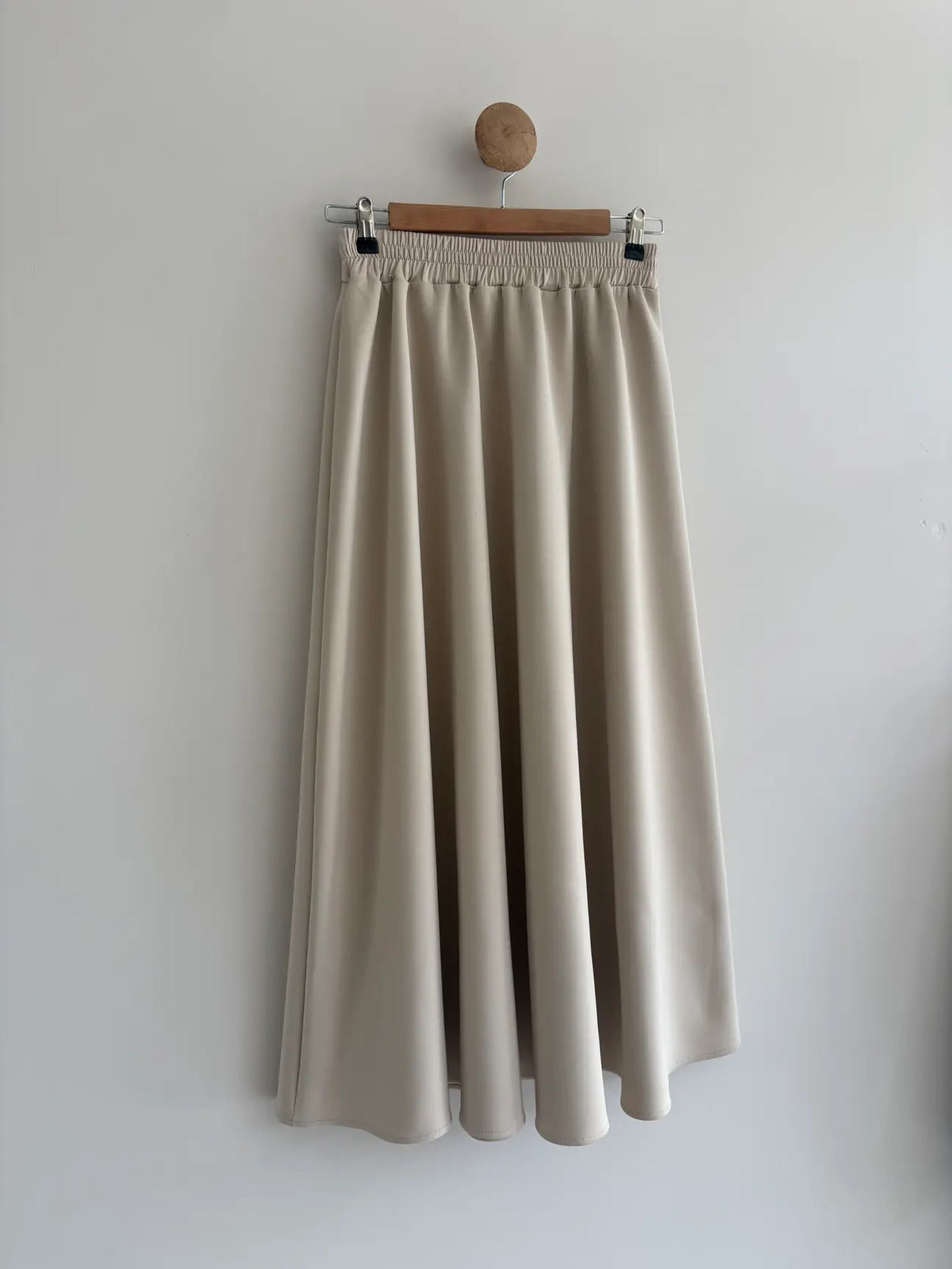 Scuba Maxi Skirt - Beige