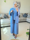 ONUK Two-Piece Modest Co-Ord Set - Pastel Blue