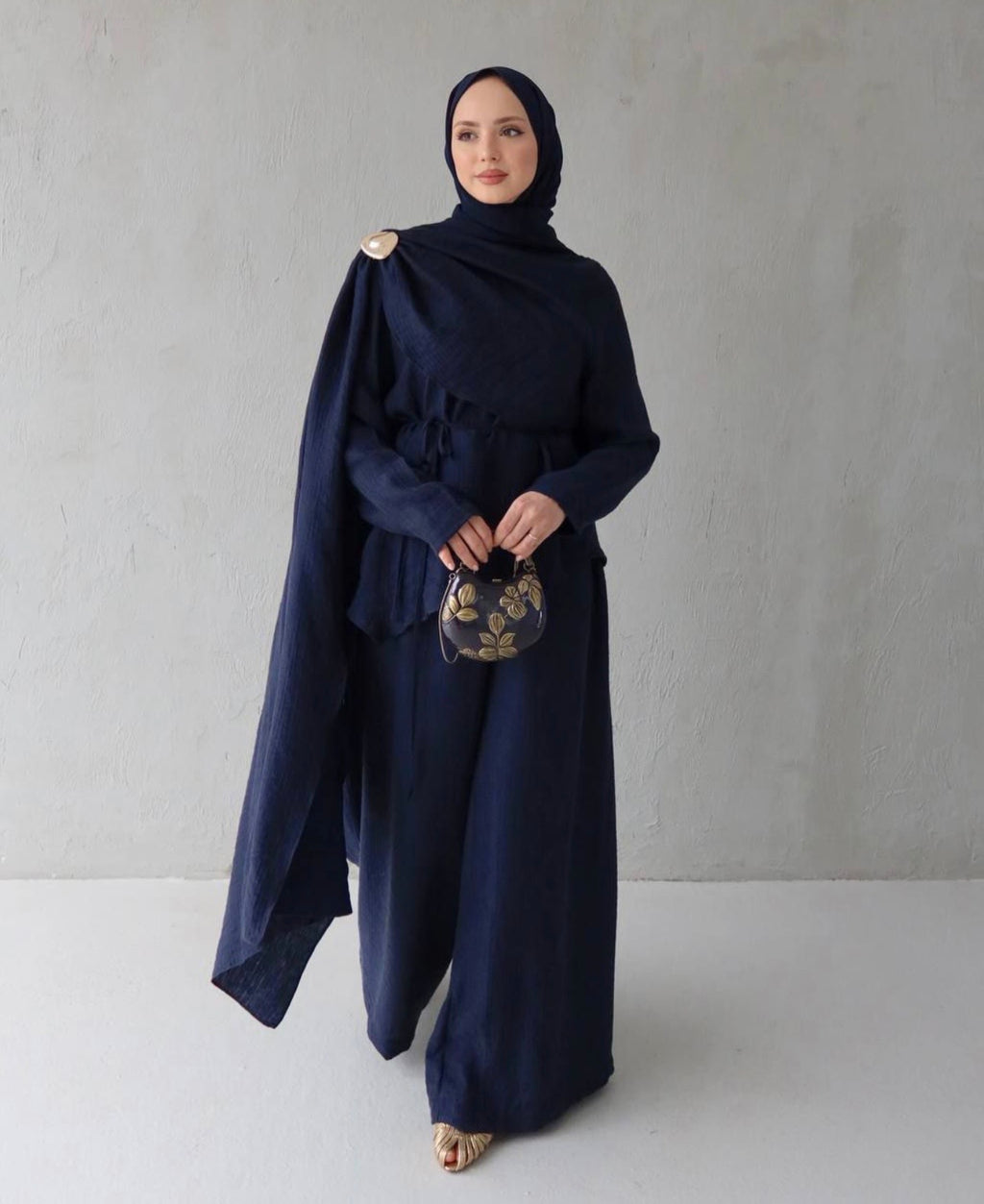 Midnight Serenity Cape Set