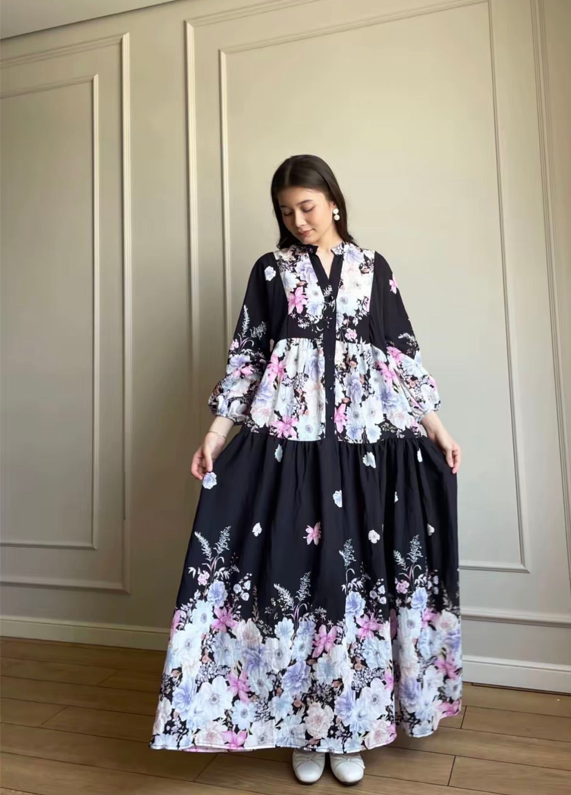 Oversized Lightweight Floral Summer Dress