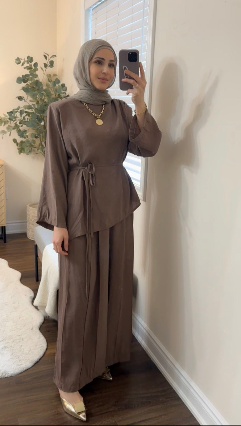 Mocha Breeze Oversized Co-ord