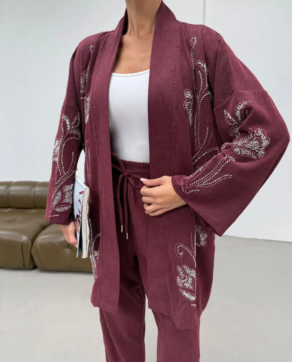 Burgundy Grace Embellished Set image 11