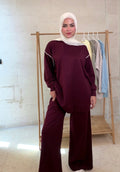 Oysho Sporty Tracksuit - Dark Burgundy