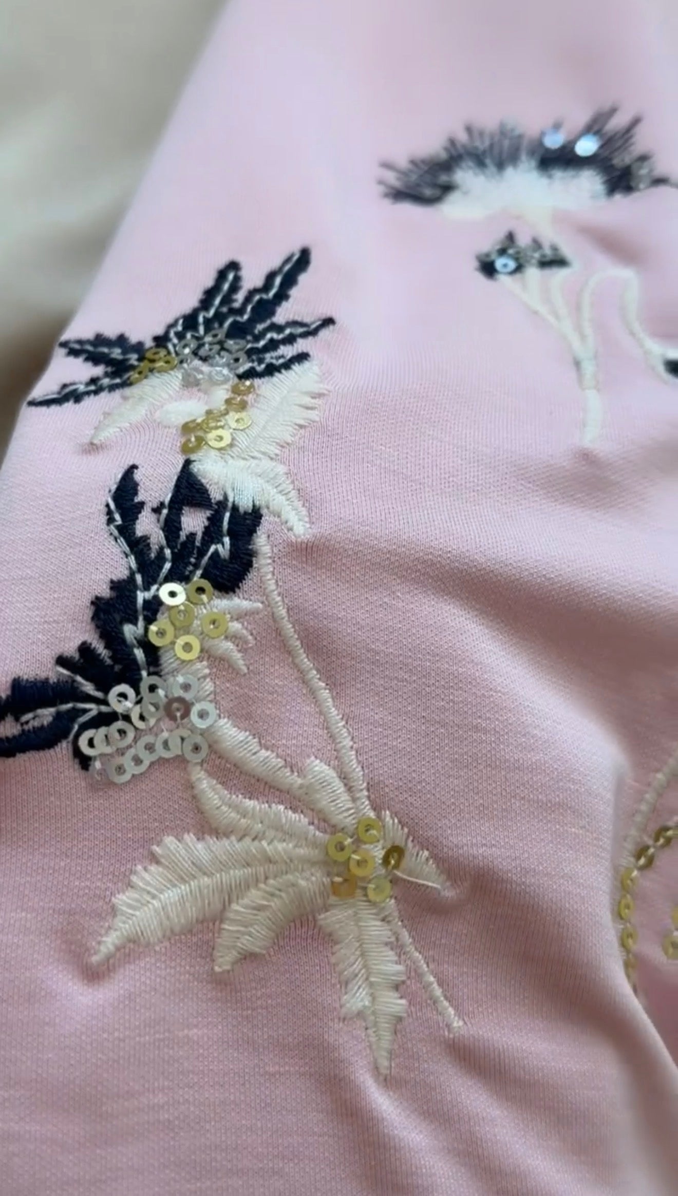 Oysho Soft 3-Piece Embroidered Modest Set - Pink