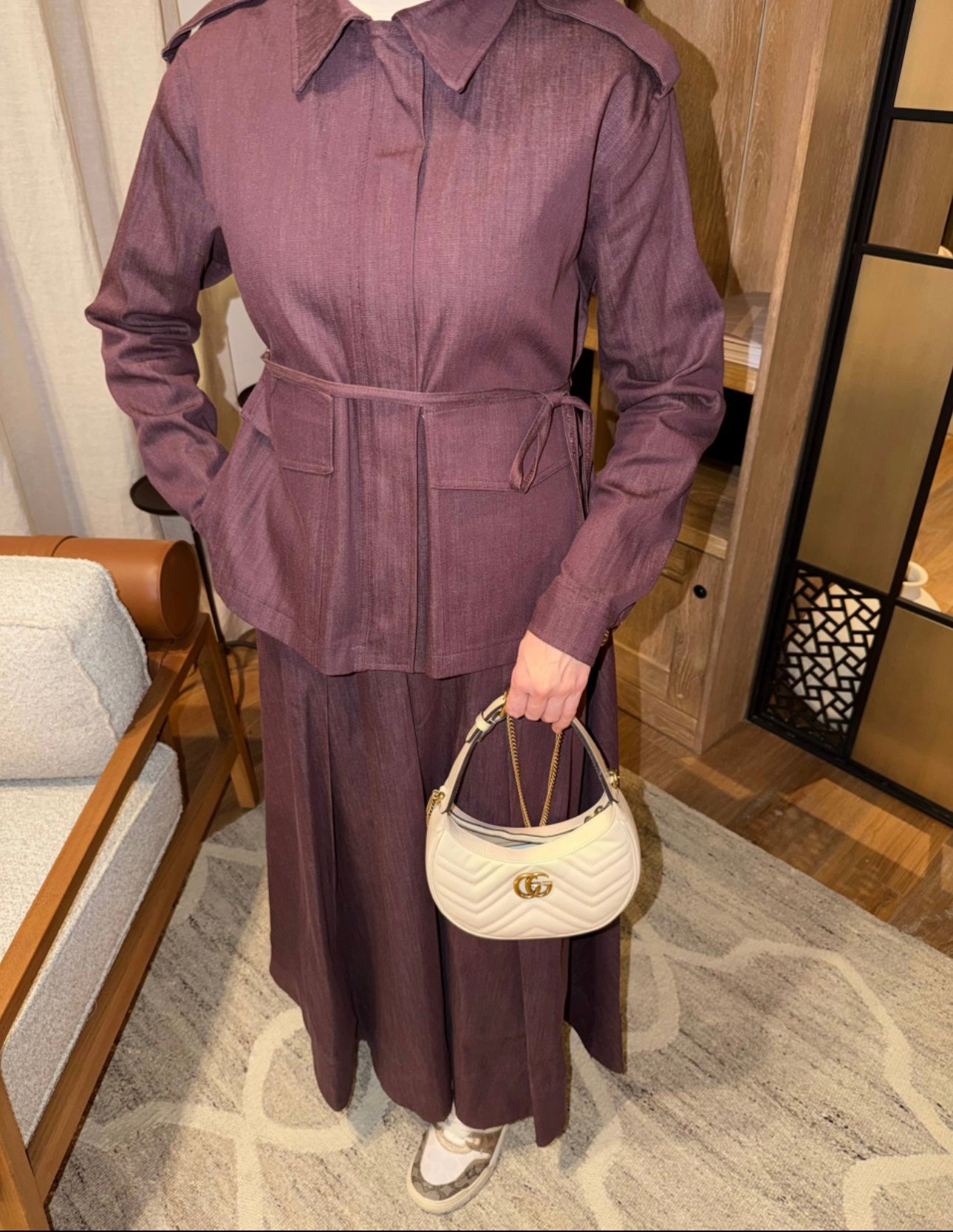 Royal Plum 2-Piece Skirt Set