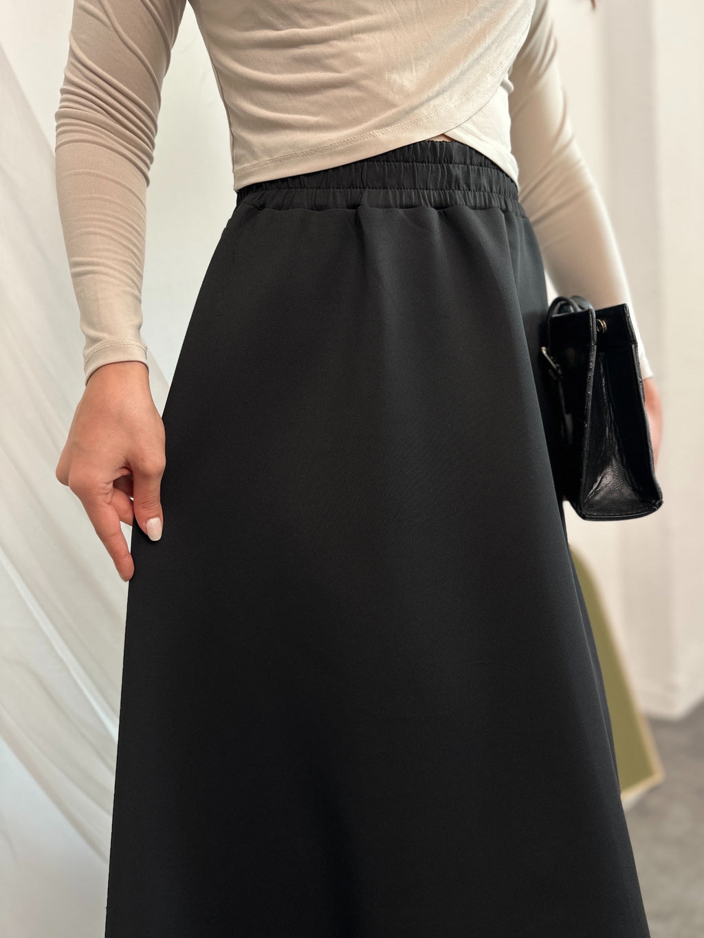 Scuba Maxi Skirt - Black