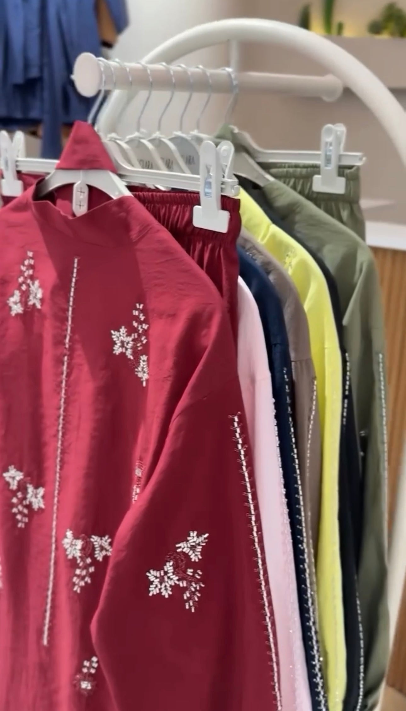 Navy Blue Blossom Embellished Belted Cardigan Set image 2