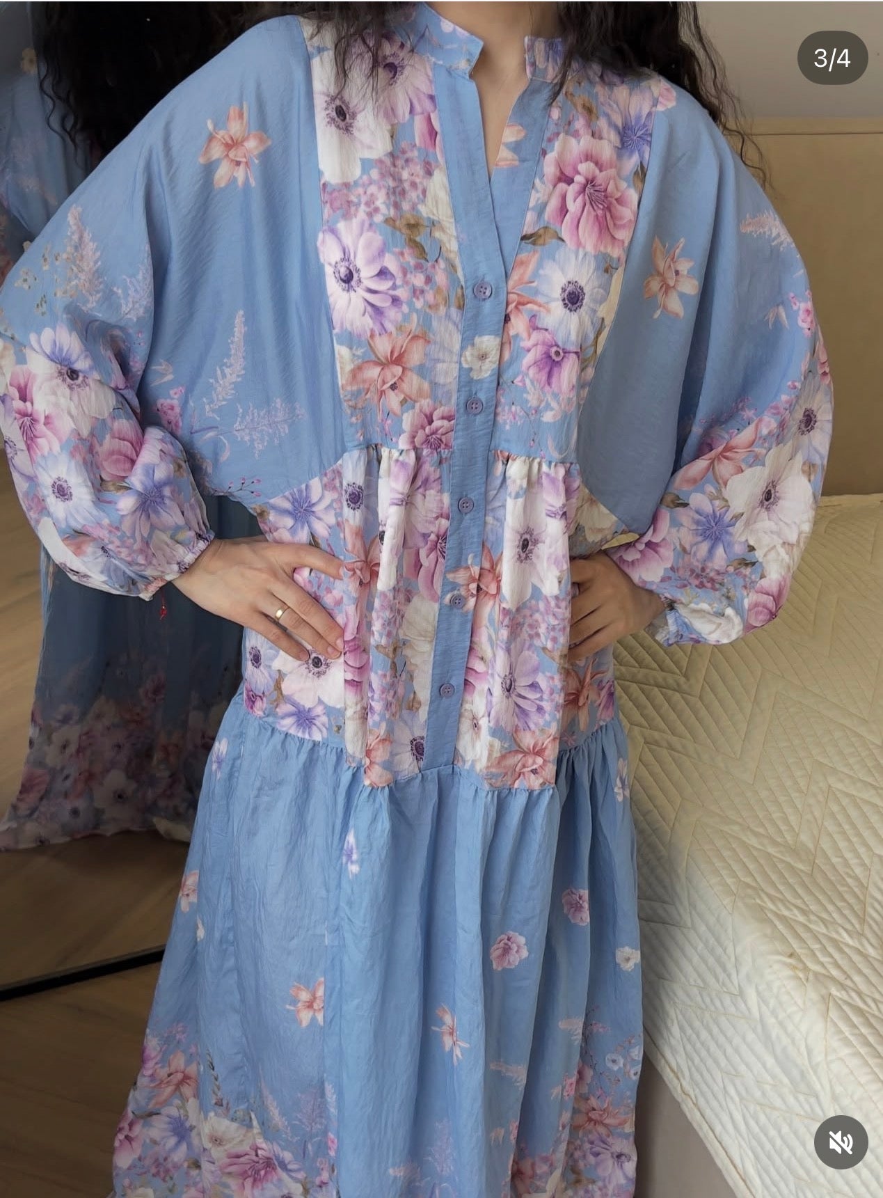 Summer Breeze Maxi Dress - Sky Blue Floral