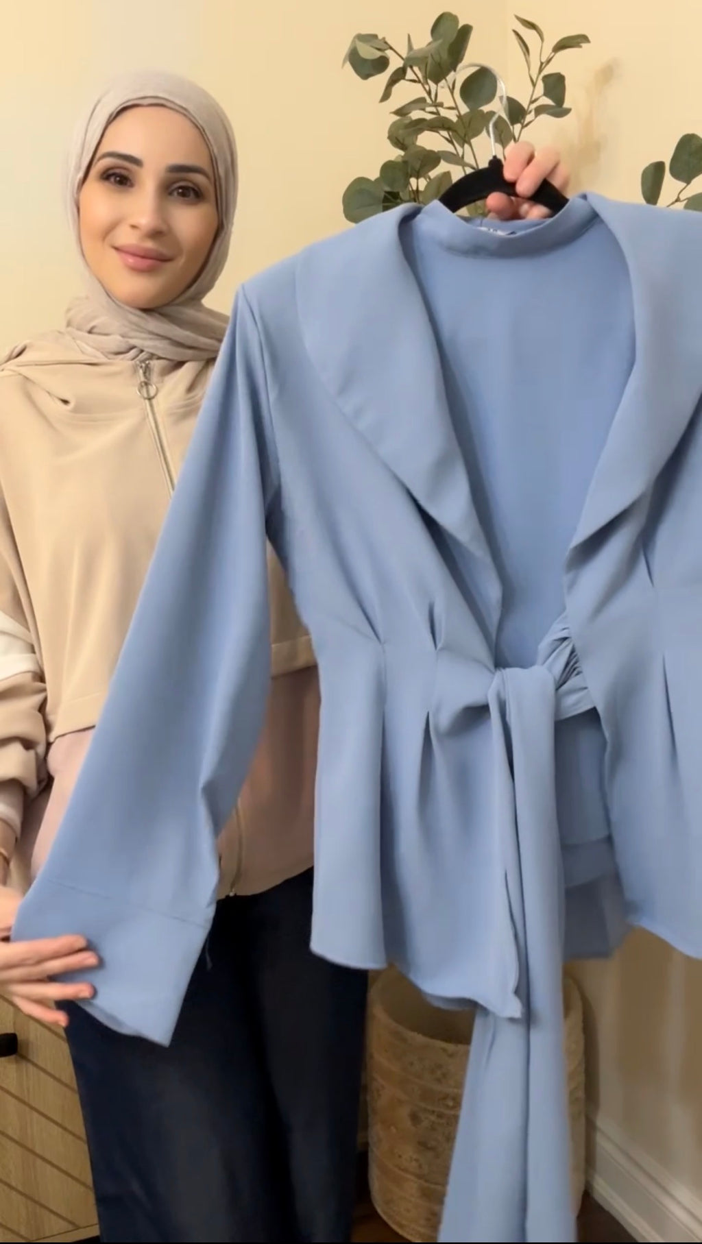 Safiya Tailored 3-Piece Set - Dusty Blue
