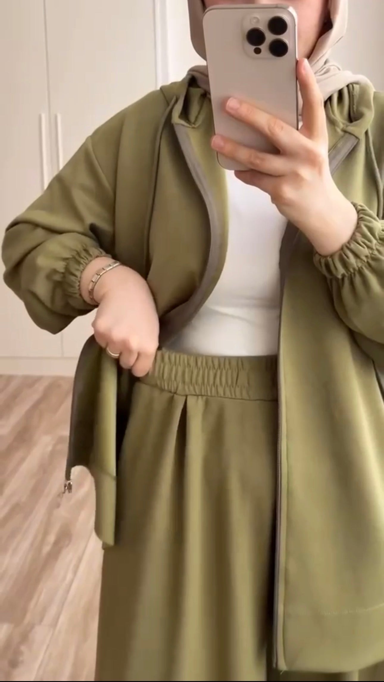 Basic Olive Green Hooded Co-Ord Set