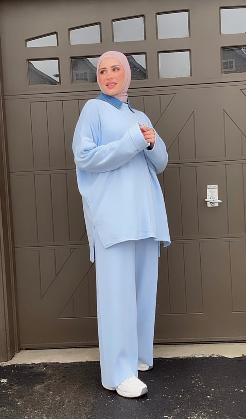 Two-Piece Soft Knit Set – Sky Blue image 8