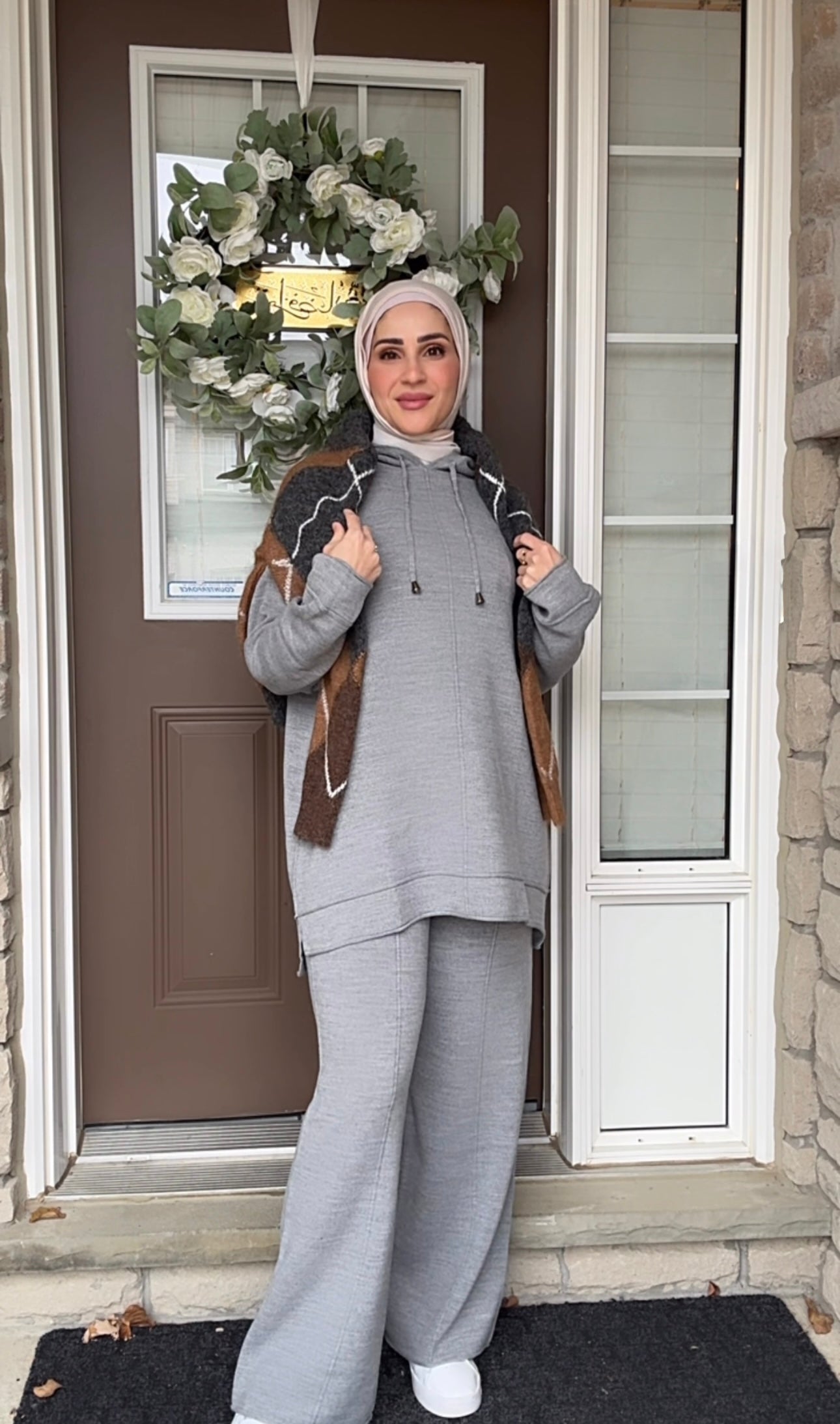 🩶 Grey Cloud Knit Set – THE D CLOSET
