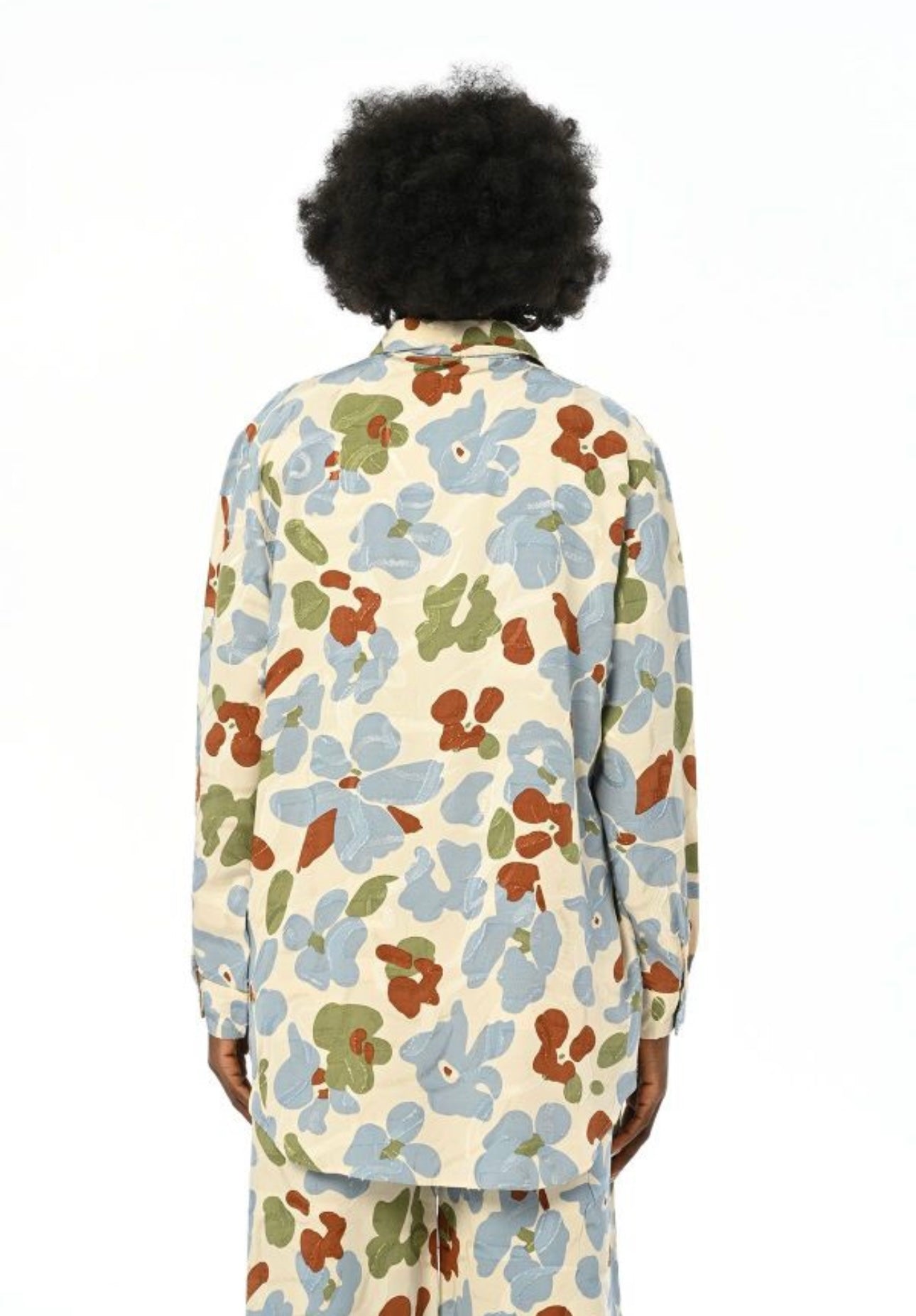 Patterned Oversize Women's Shirt - Jacquard image 3