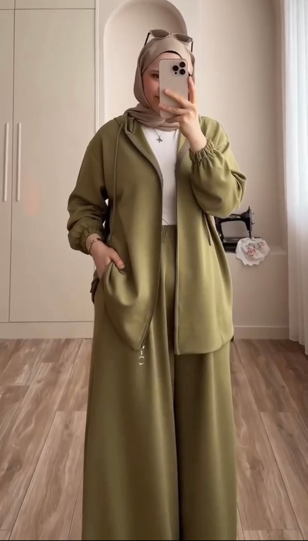 Basic Olive Green Hooded Co-Ord Set