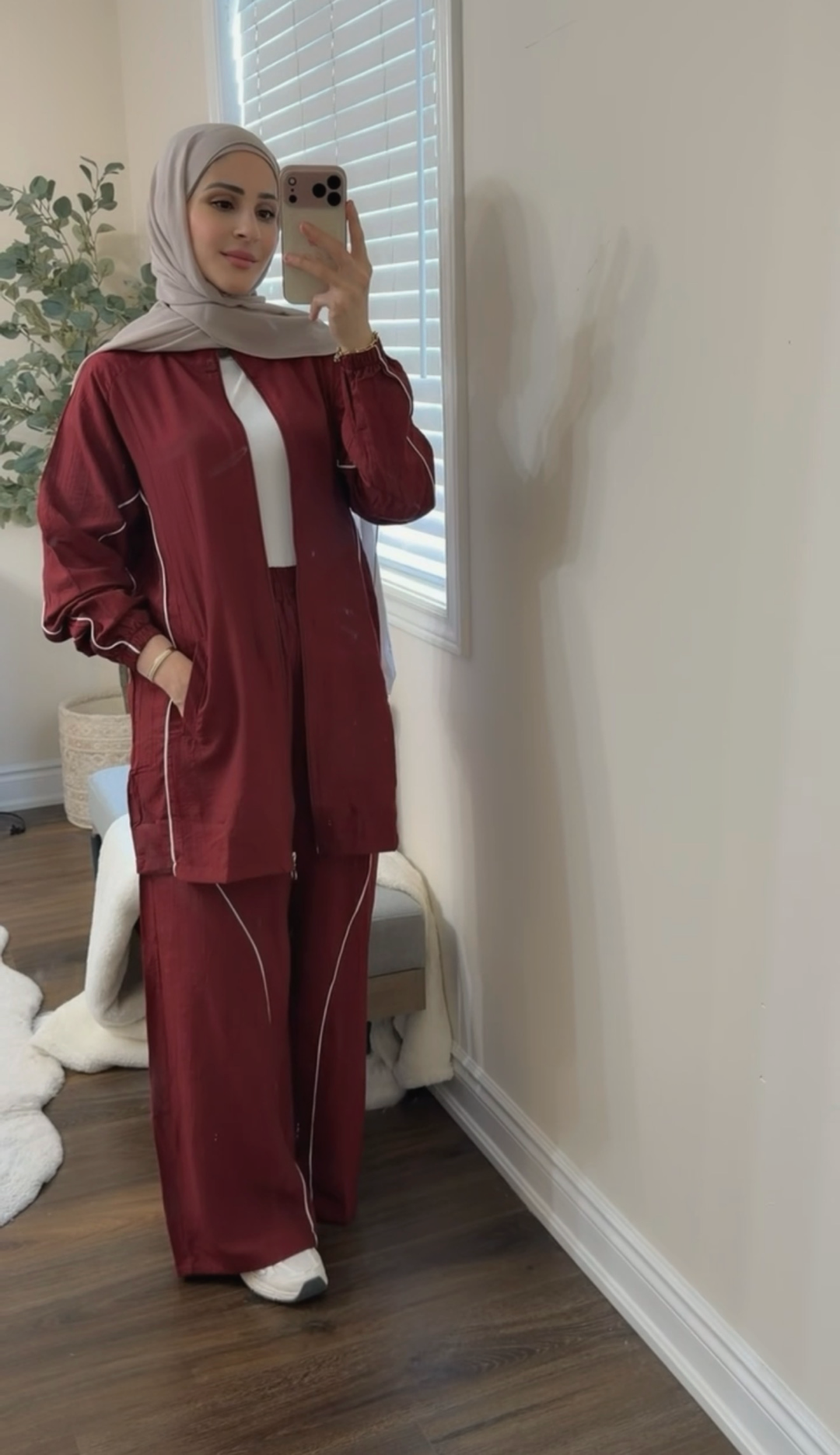 Dark Burgundy Lounge & Travel Co-ord Set