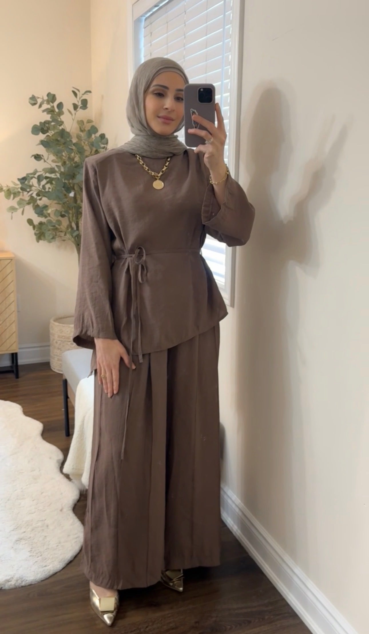 Mocha Breeze Oversized Co-ord