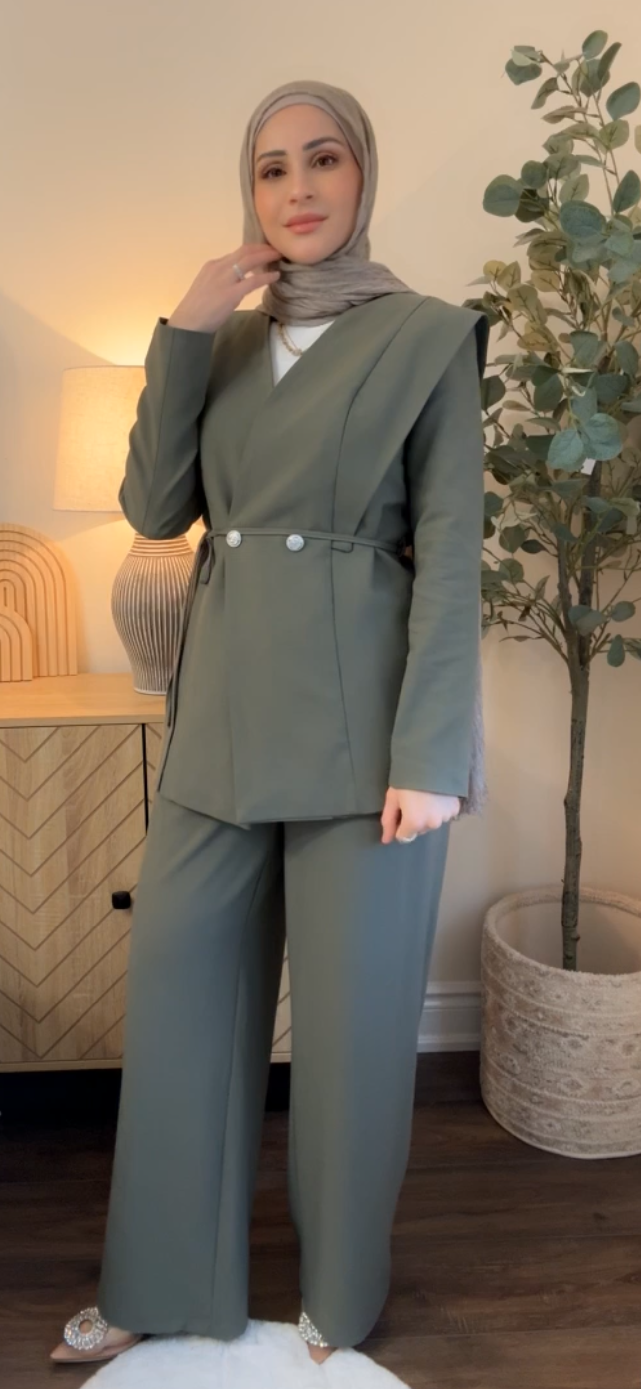 Olive Élégance Ensemble