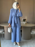 ONUK Two-Piece Modest Co-Ord Set - Pastel Blue