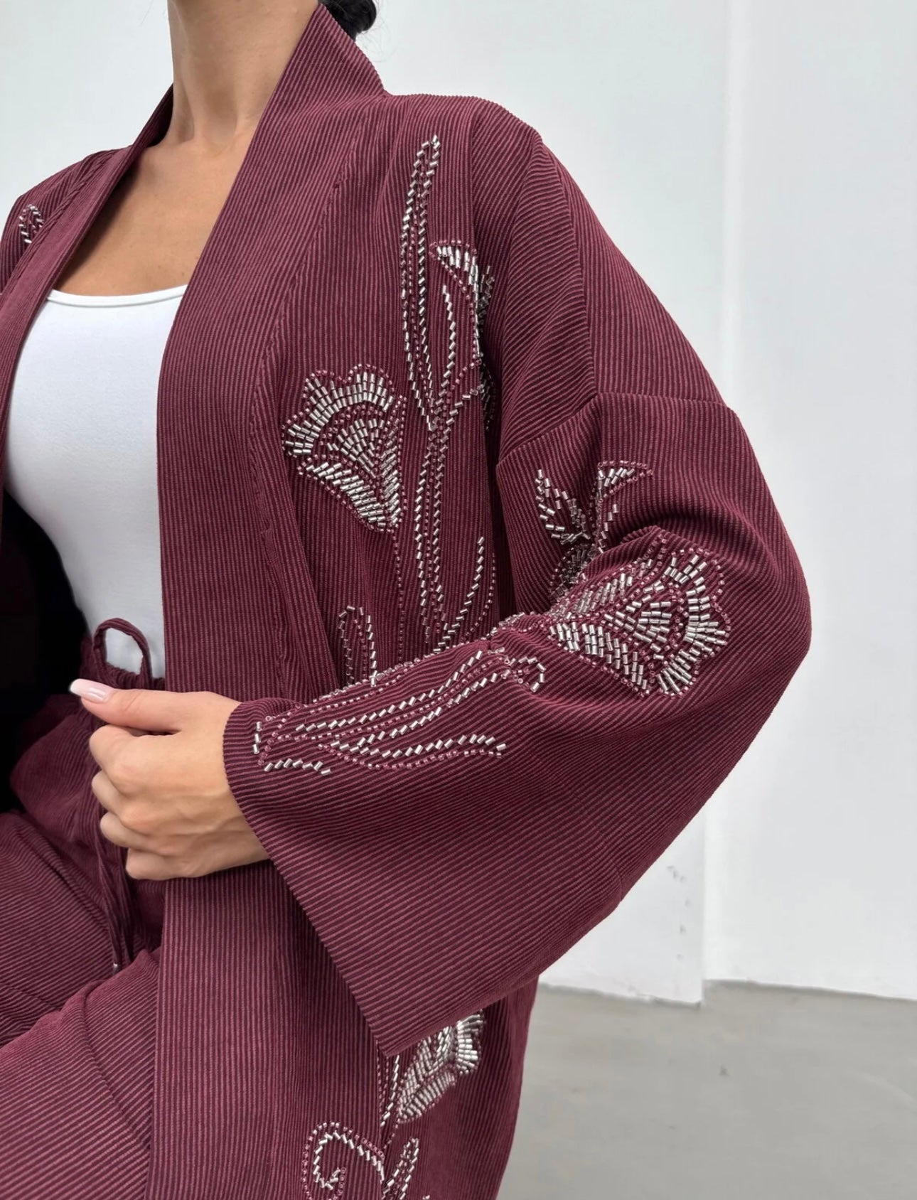 Burgundy Grace Embellished Set image 12